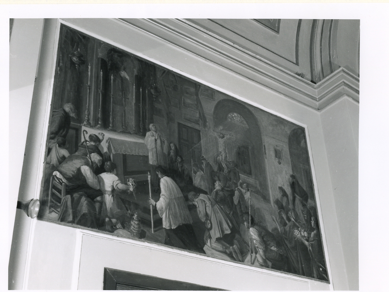 miracolo del crocifisso (dipinto) di Liguori Giuseppe (sec. XX)