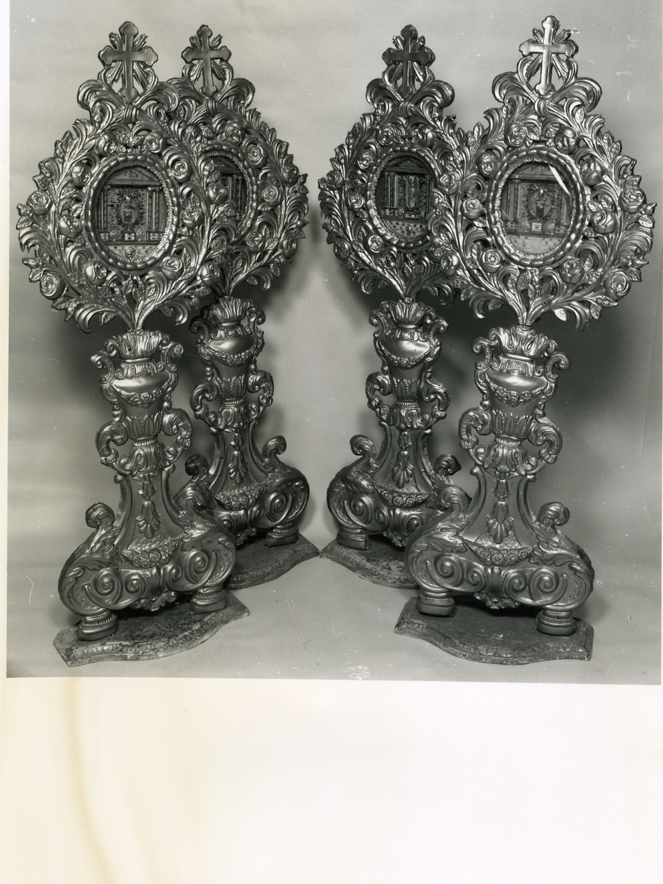 reliquiario - a ostensorio, serie - bottega napoletana (sec. XIX)