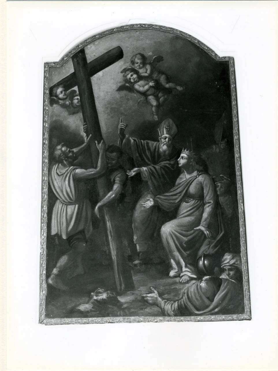 ritrovamento della vera croce (dipinto) - ambito napoletano (sec. XVIII)