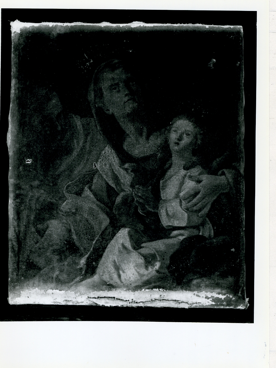 Maria Vergine bambina e Sant'Anna (dipinto) di Diano Giacinto detto Pozzolano (cerchia) (sec. XVIII)