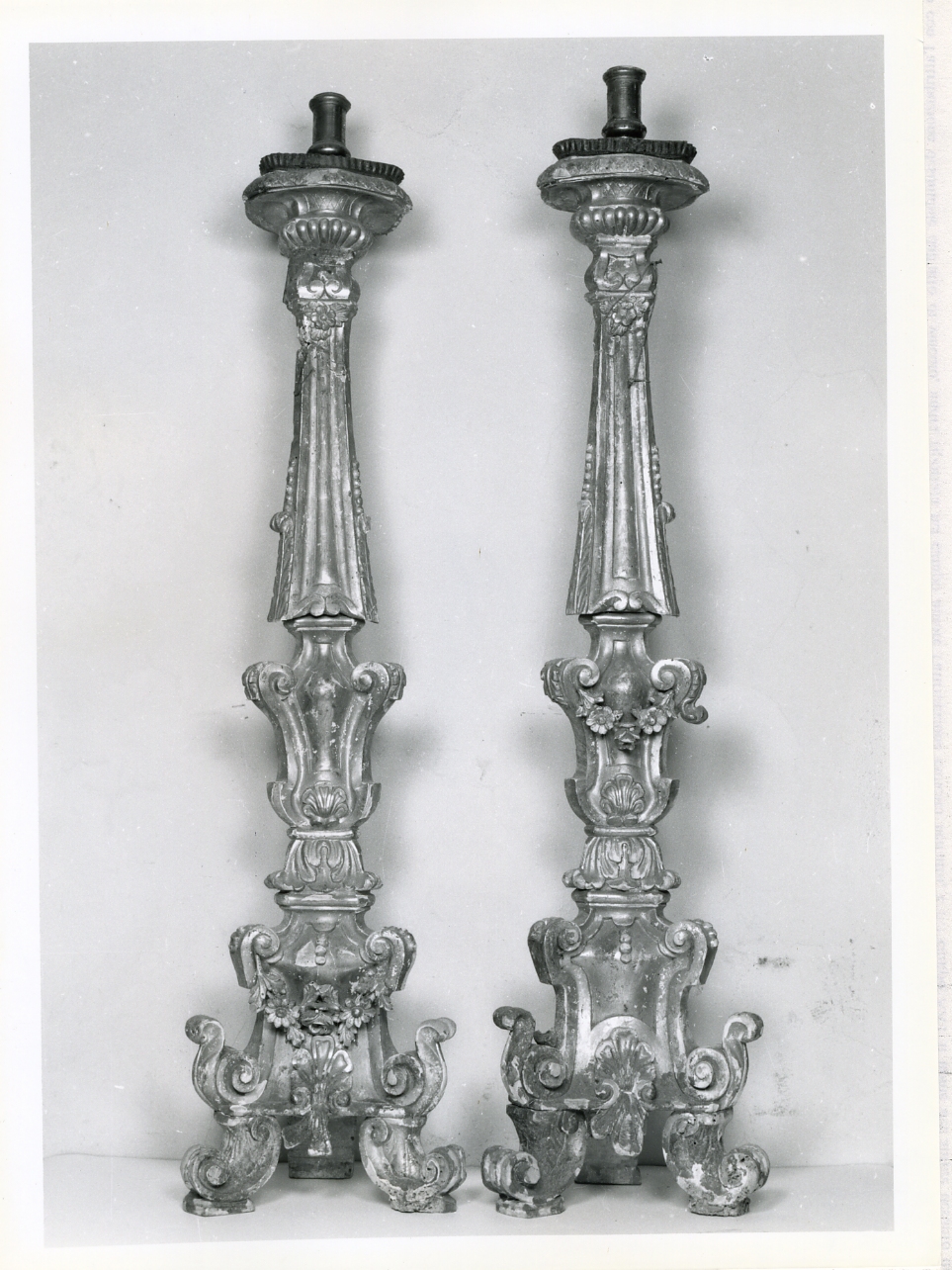 candelabro, serie - bottega napoletana (sec. XIX)