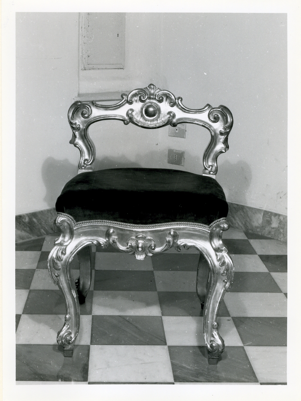 sgabello, serie - bottega napoletana (metà sec. XIX)