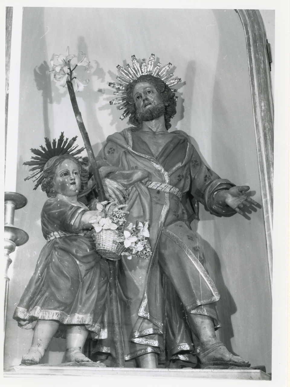 San Giuseppe e Gesù Bambino (gruppo scultoreo) - bottega napoletana (fine sec. XVIII)