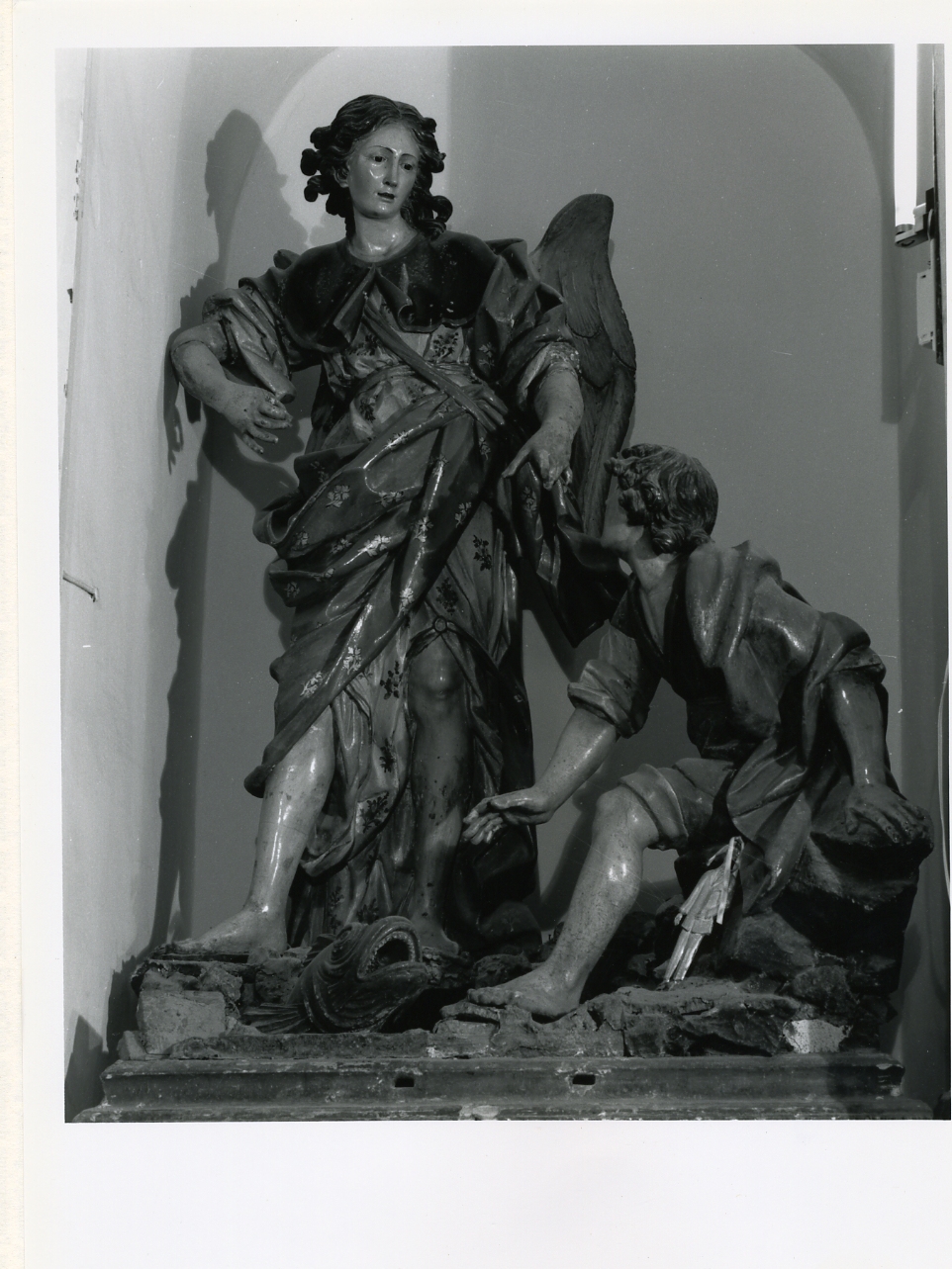 Tobia e San Raffaele arcangelo (gruppo scultoreo) - bottega napoletana (sec. XIX)