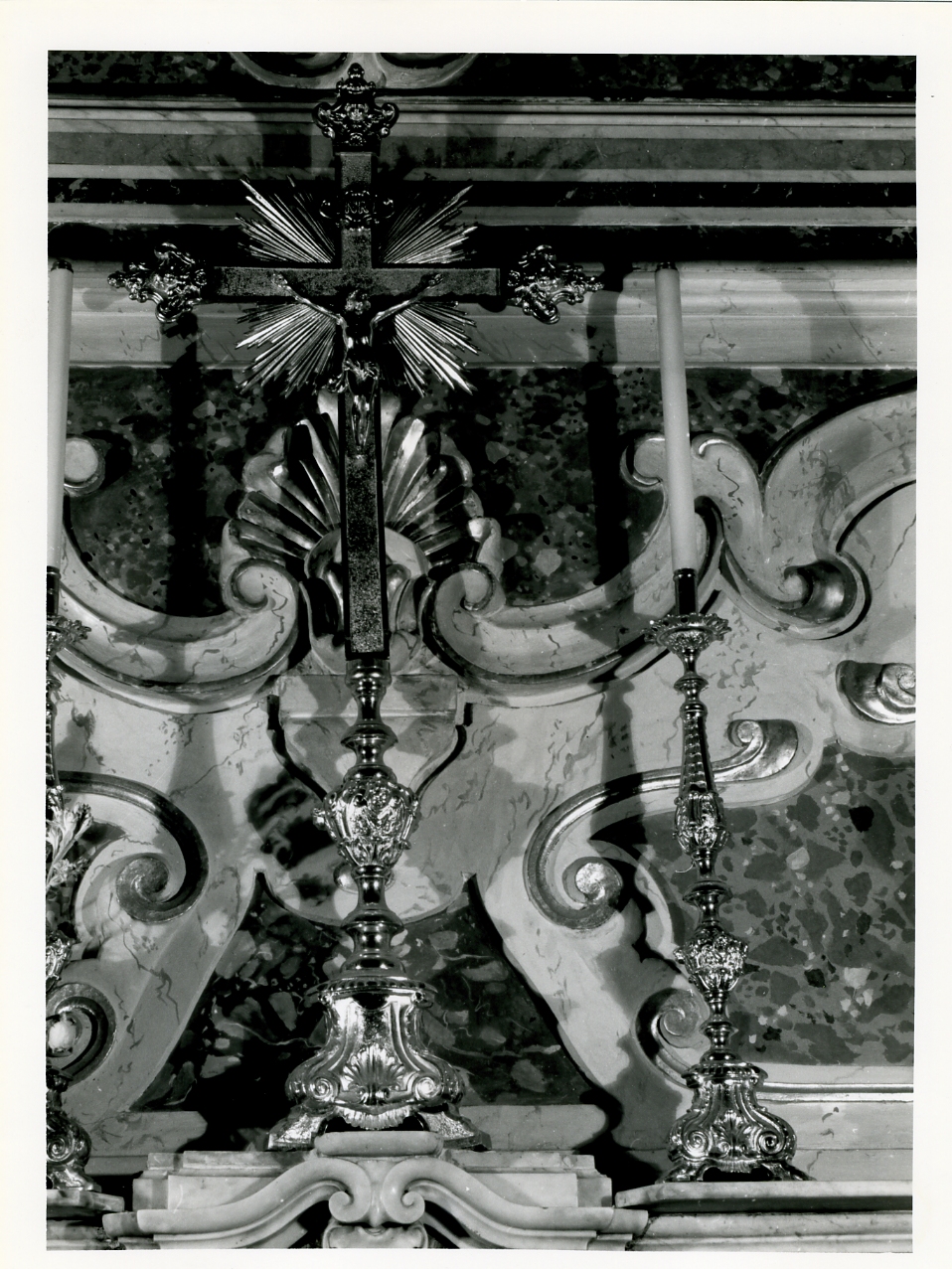croce d'altare, serie - bottega campana (sec. XIX)
