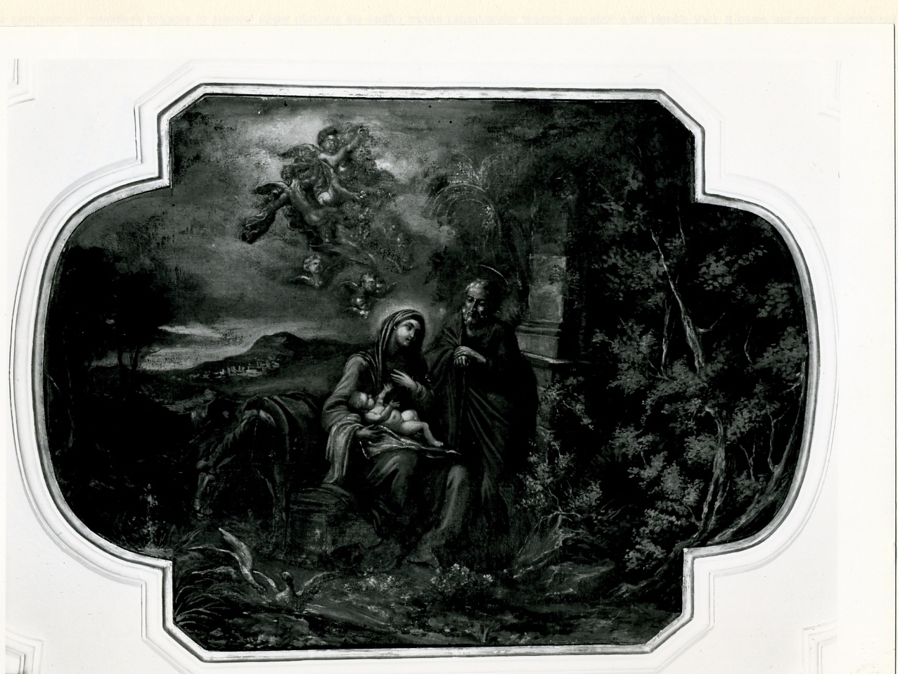 riposo nella fuga in Egitto (dipinto) - ambito Italia centro-meridionale (sec. XVIII)