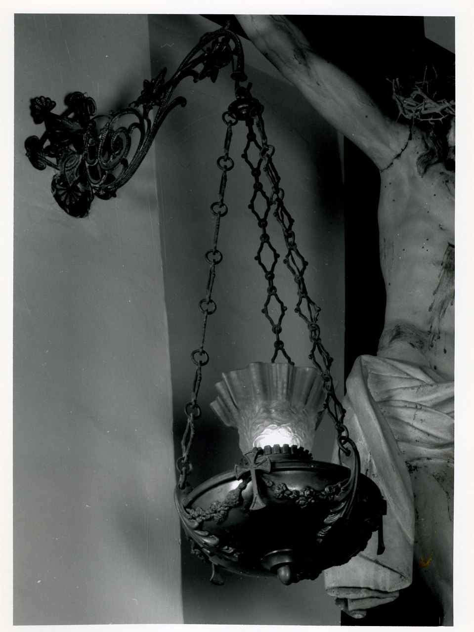 lampada pensile - bottega napoletana (prima metà sec. XX)