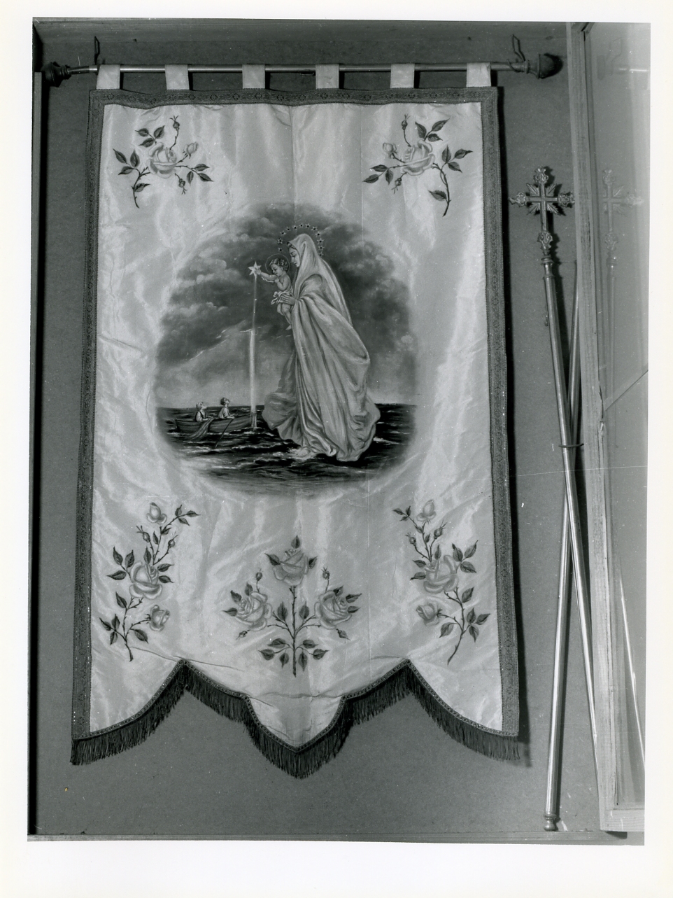 Madonna con Bambino (stendardo processionale) - manifattura napoletana (sec. XIX)