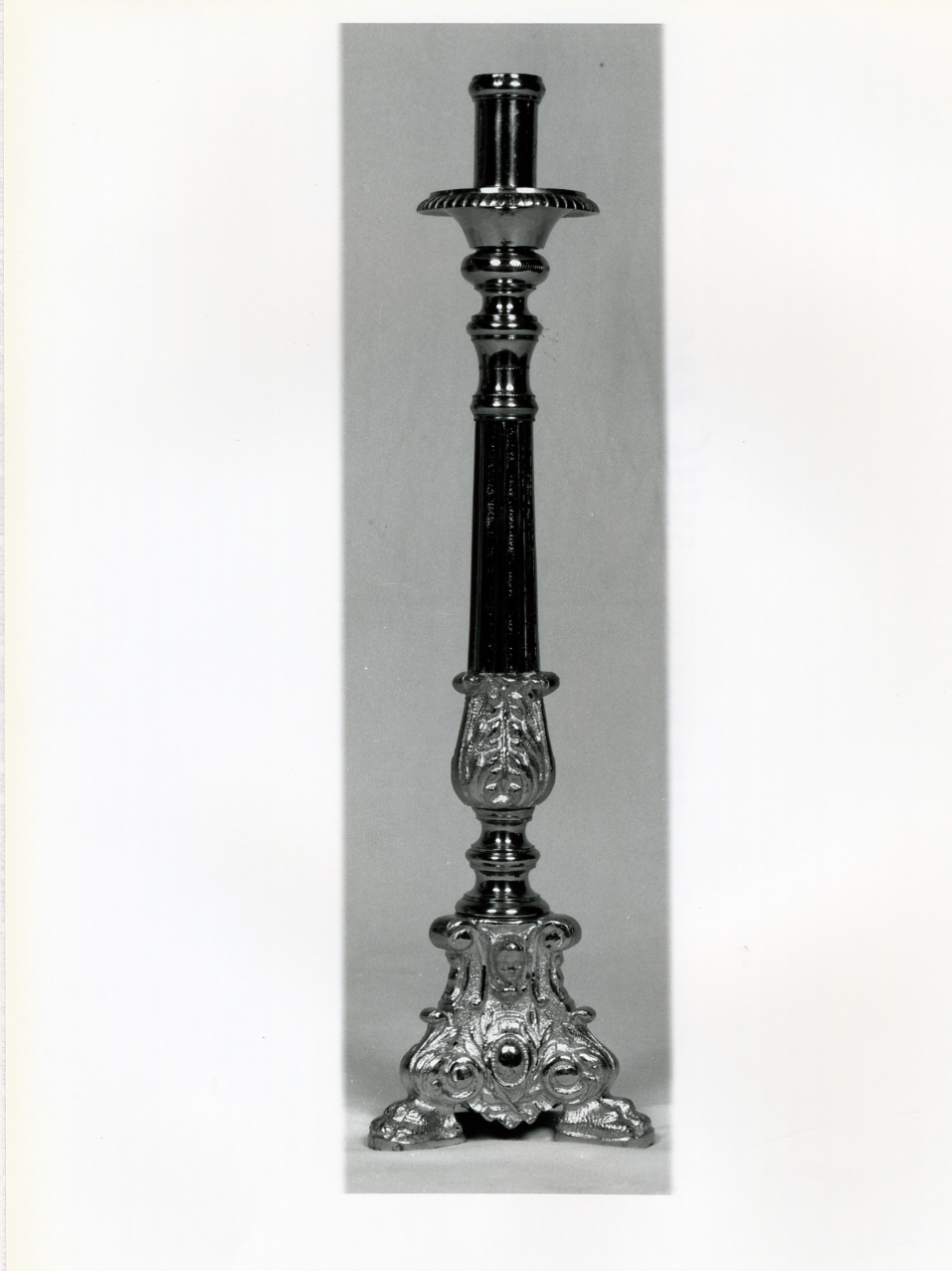 candeliere d'altare, serie - bottega napoletana (inizio sec. XX)