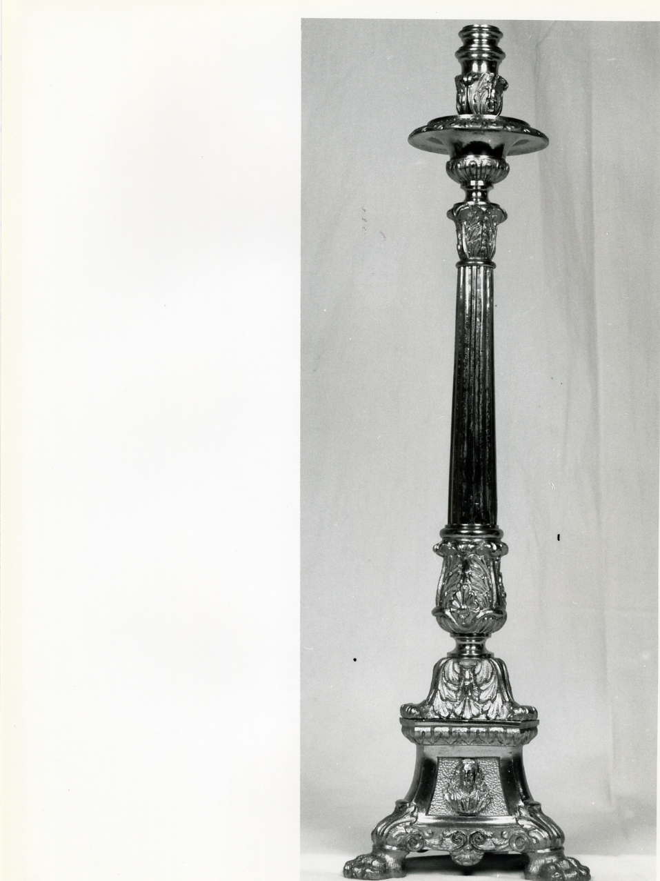 candeliere d'altare, serie - bottega napoletana (inizio sec. XX)