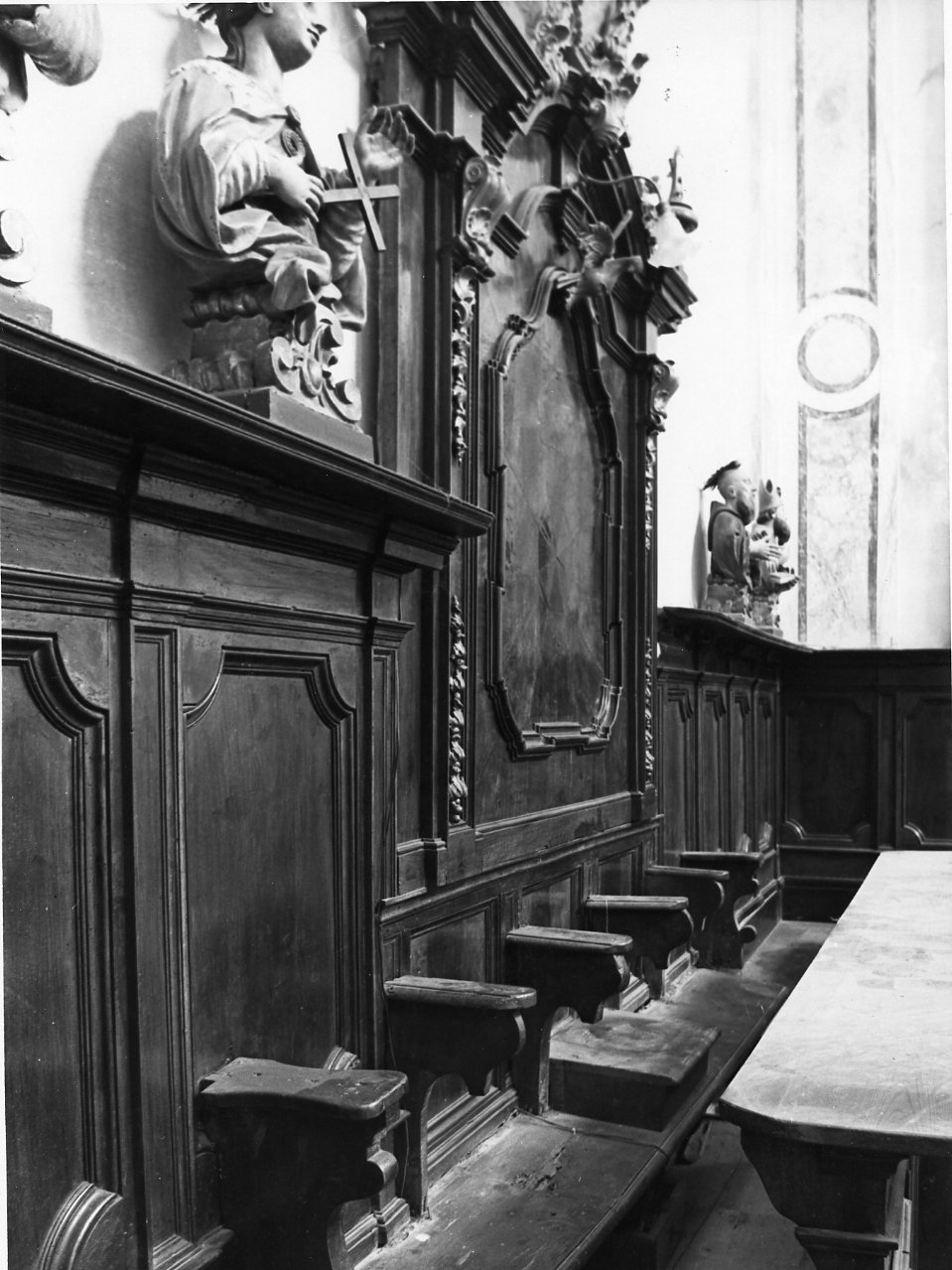 stallo di confraternita - bottega napoletana (metà sec. XVIII)