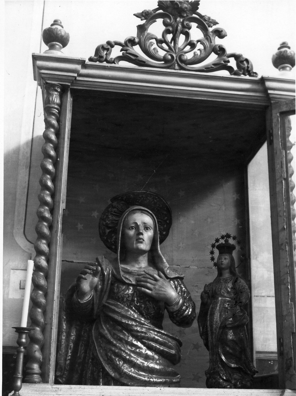Maria Vergine bambina e Sant'Anna (gruppo scultoreo) - bottega napoletana (prima metà sec. XVIII)