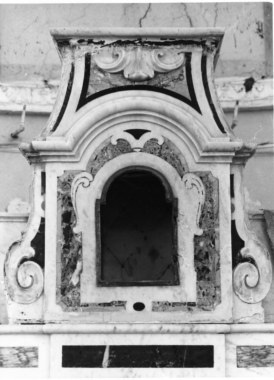 tabernacolo - a frontale architettonico - bottega napoletana (prima metà sec. XIX)
