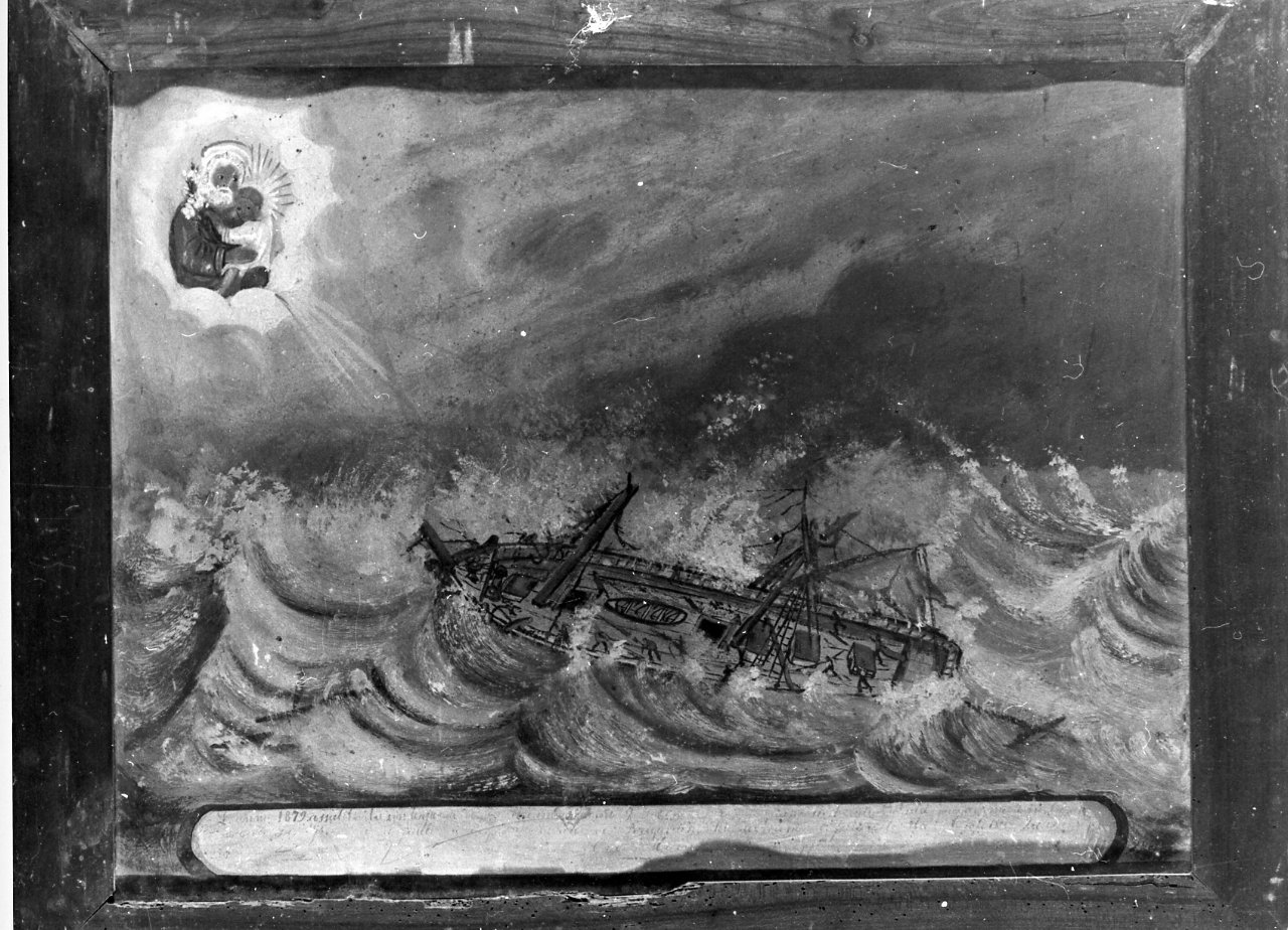 tempesta sul mare (ex voto) - ambito napoletano (sec. XIX)