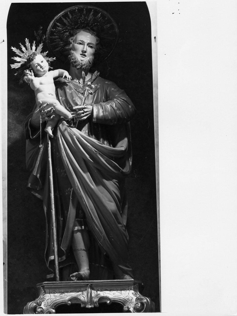 San Giuseppe e Gesù Bambino (statua) - bottega napoletana (fine sec. XIX)