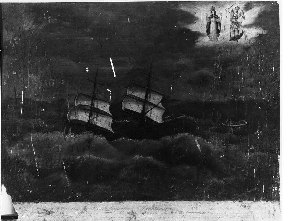 miracolo della Madonna della Libera (ex voto) - ambito napoletano (sec. XIX)