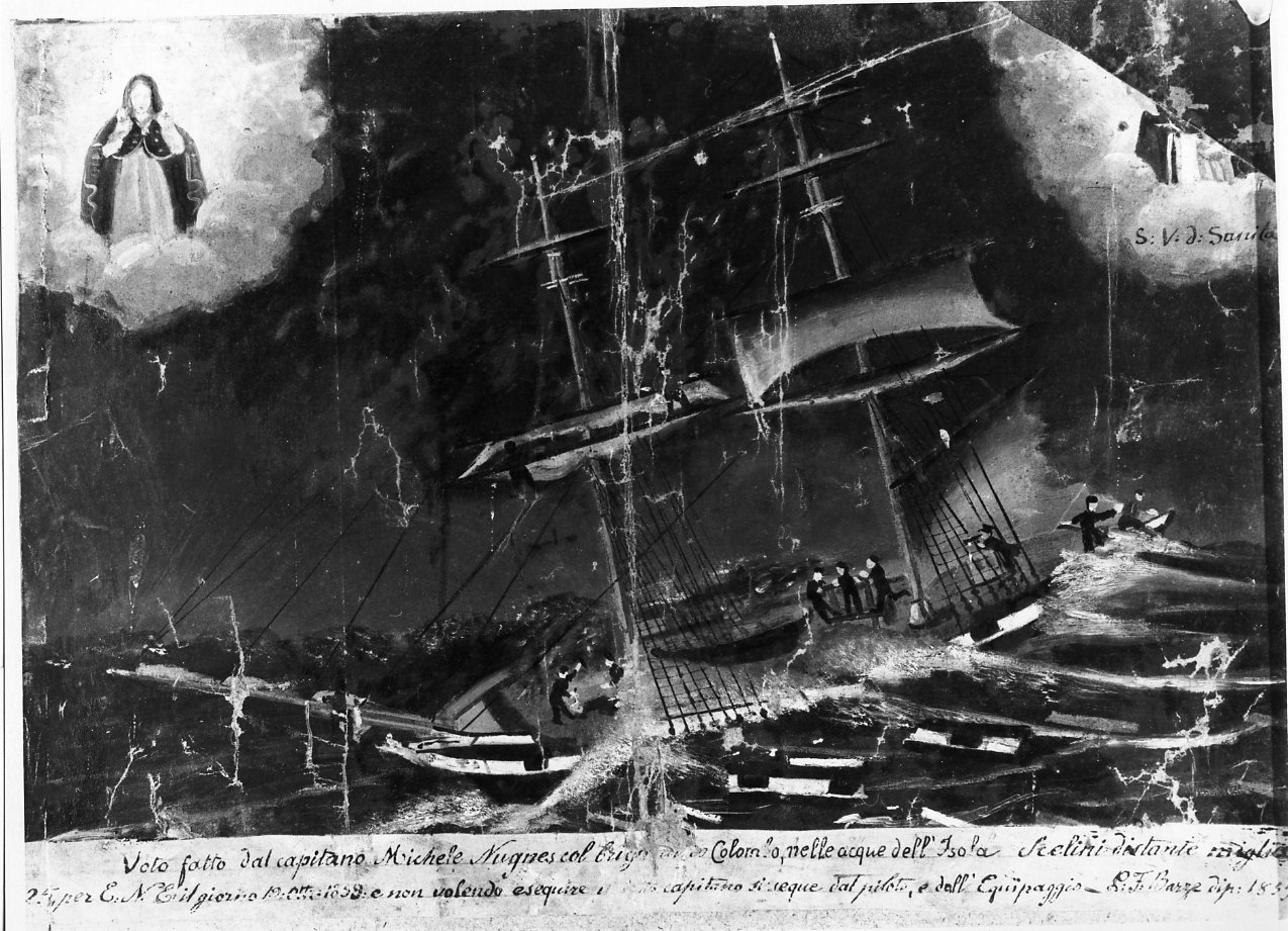 miracolo della Madonna della Libera (ex voto) - ambito napoletano (sec. XIX)