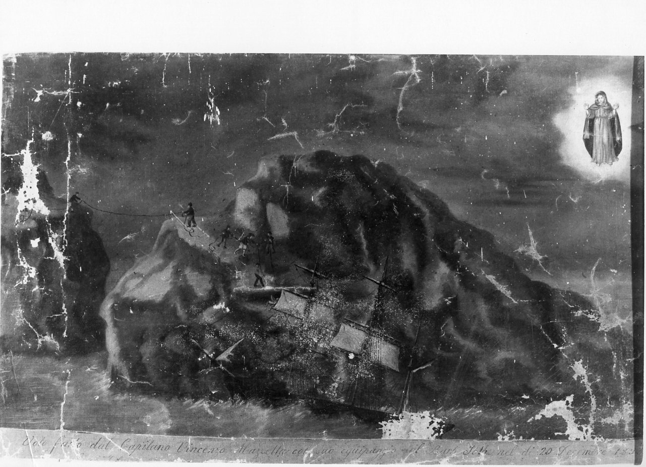 miracolo della Madonna della Libera (ex voto) - ambito napoletano (sec. XIX)