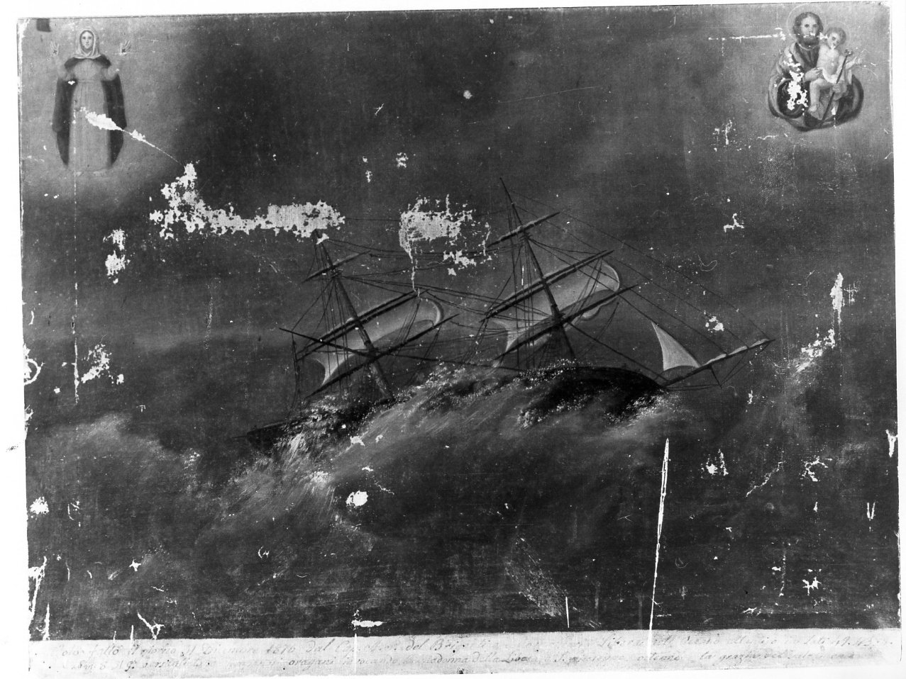 miracolo della Madonna della Libera (ex voto) - ambito napoletano (sec. XIX)