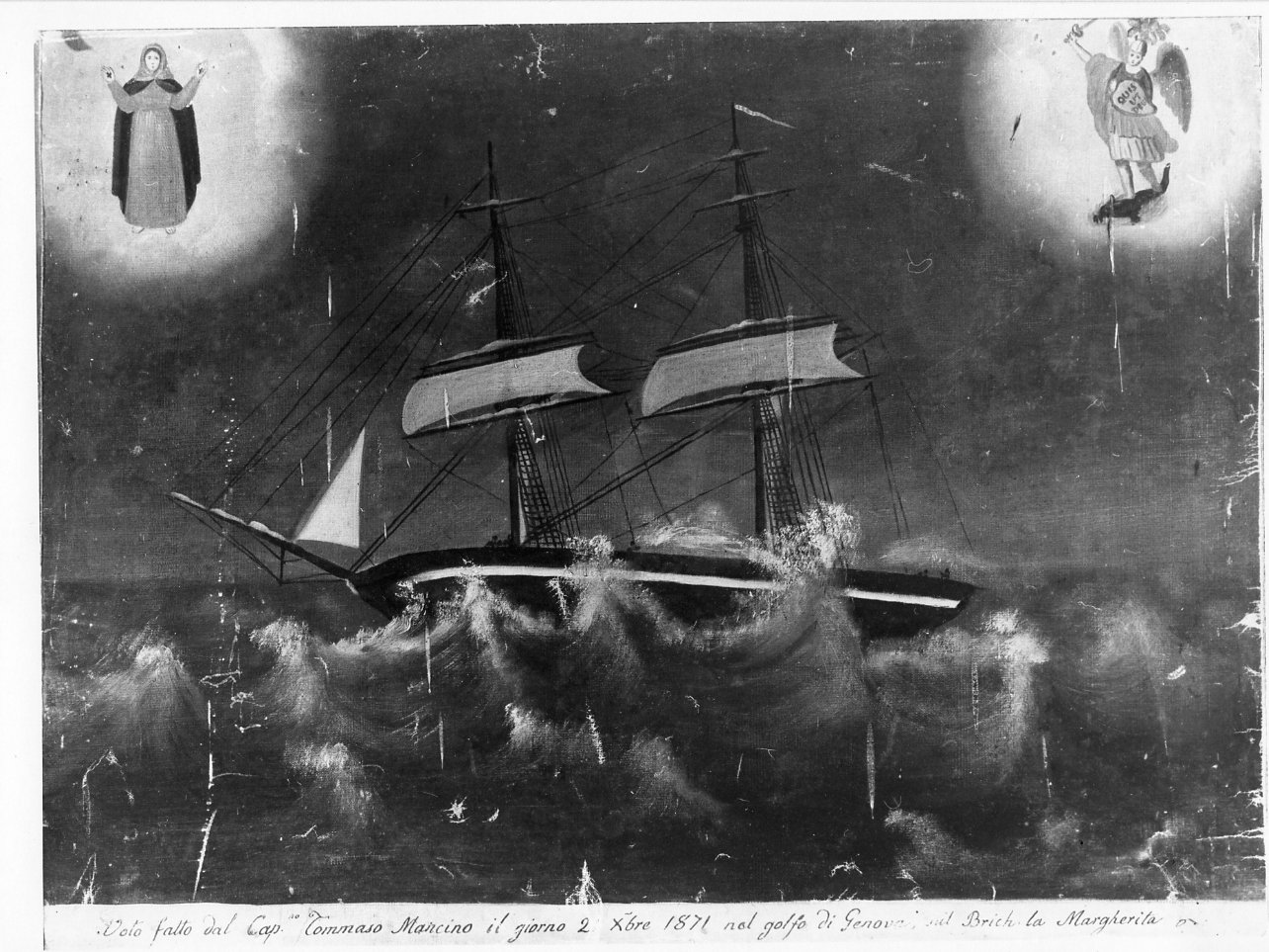 miracolo della Madonna della Libera (ex voto) - ambito napoletano (sec. XIX)