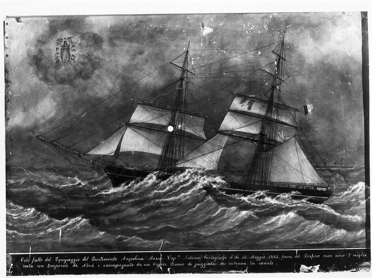 miracolo della Madonna della Libera (ex voto) - ambito napoletano (sec. XIX)