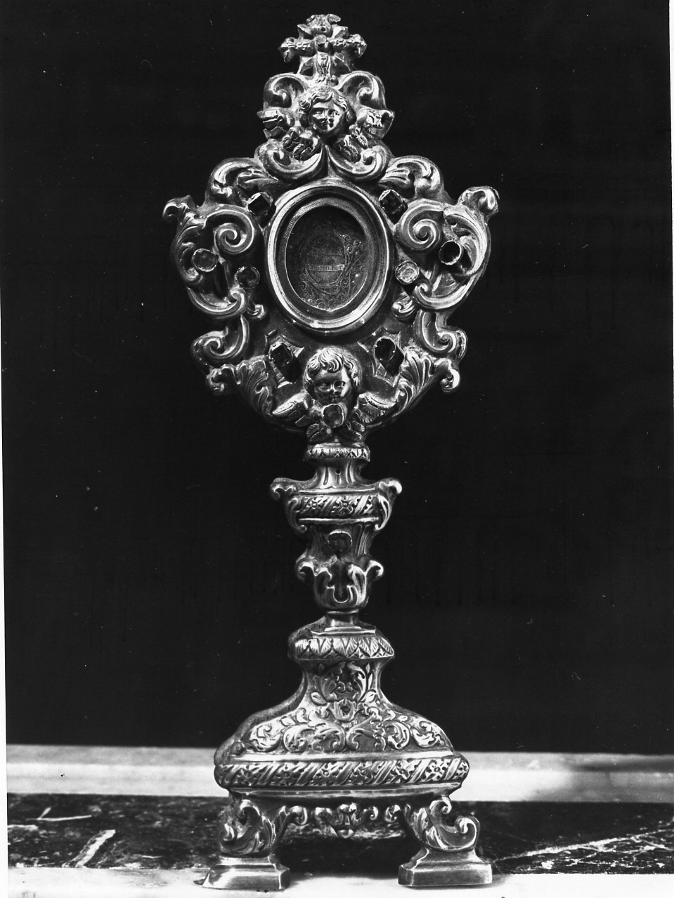 reliquiario - a ostensorio - bottega napoletana (prima metà sec. XIX)