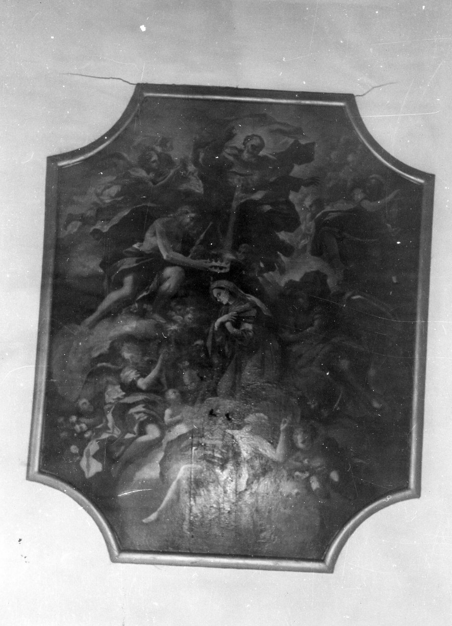 incoronazione di Maria Vergine (dipinto) di Malinconico Nicola (fine sec. XVII)