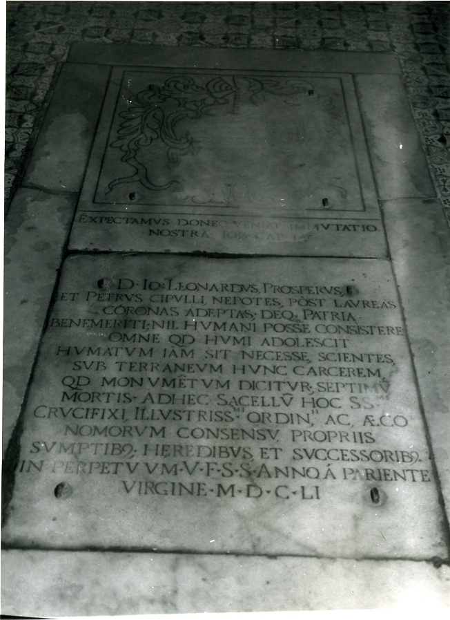 lapide tombale - bottega napoletana (sec. XVII)