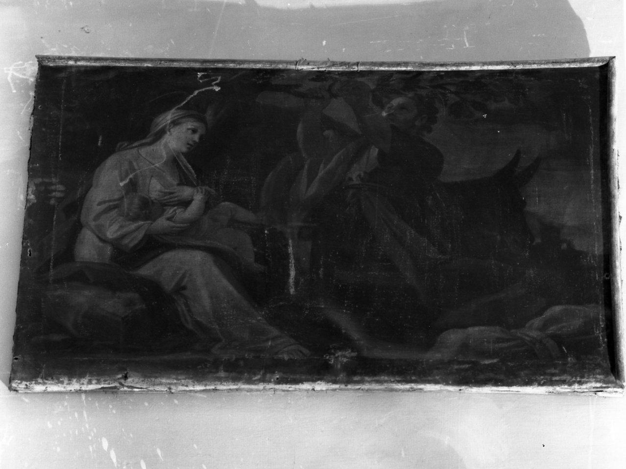 riposo nella fuga in Egitto (dipinto) di Solimena Francesco detto Abate Ciccio (cerchia) (prima metà sec. XVIII)