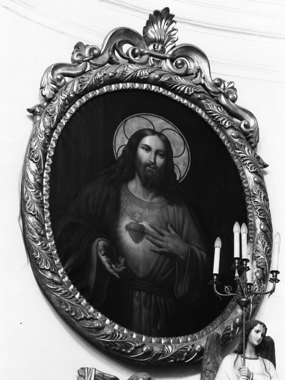 Sacro Cuore di Gesù (dipinto) di De Vivo Tommaso (sec. XIX)
