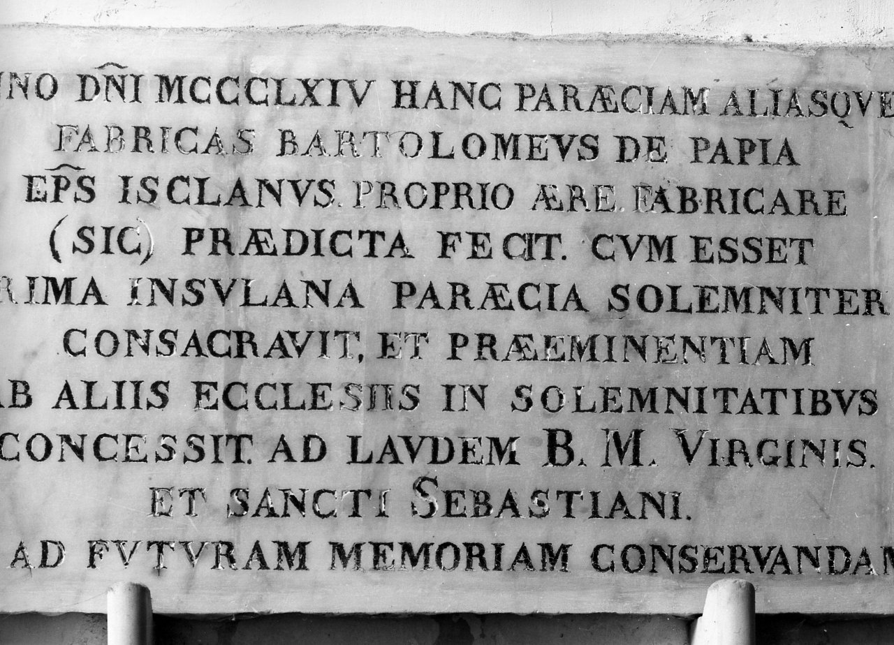 lapide celebrativa - bottega campana (sec. XIV)