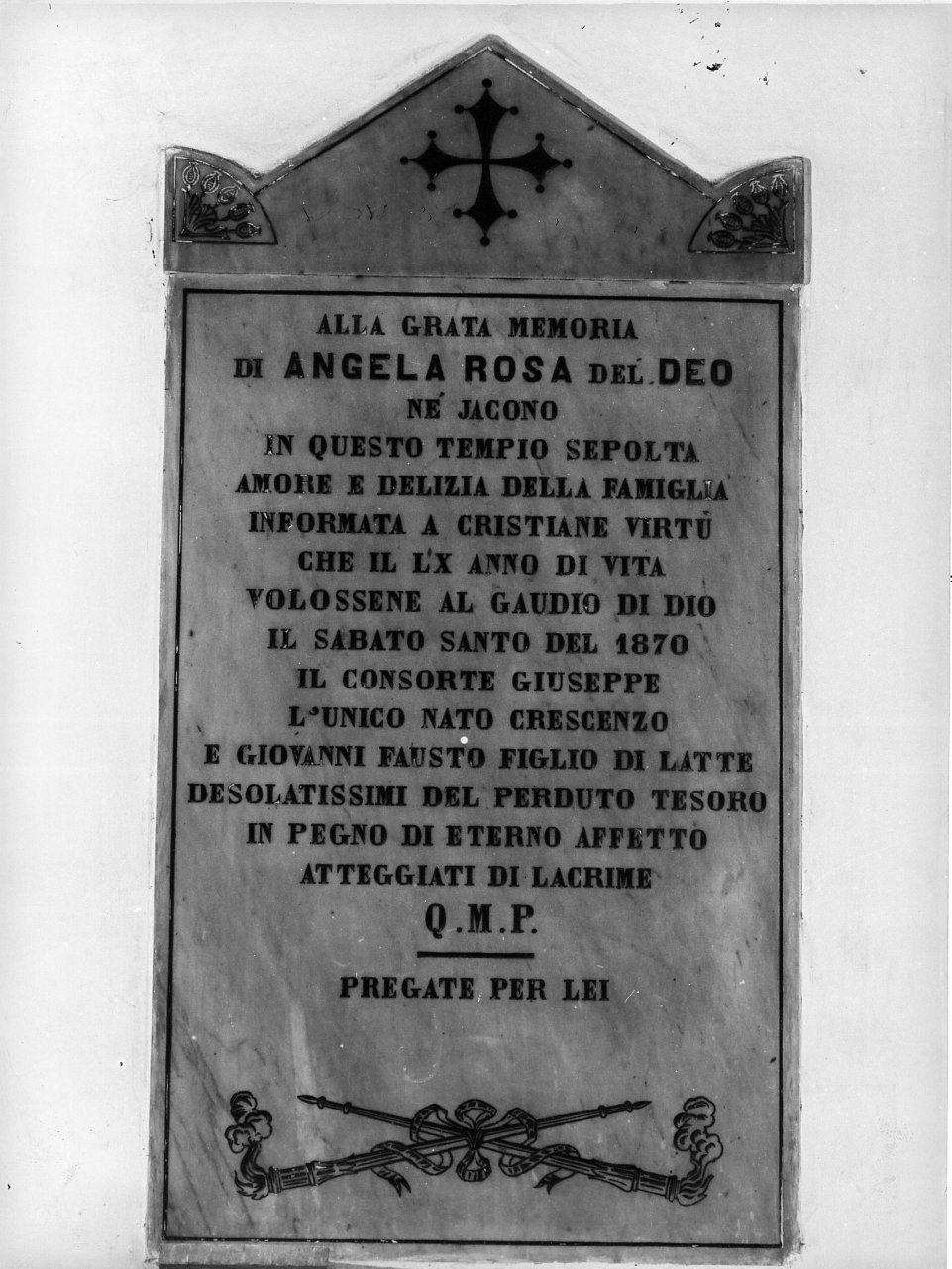 lapide tombale - bottega campana (sec. XIX)