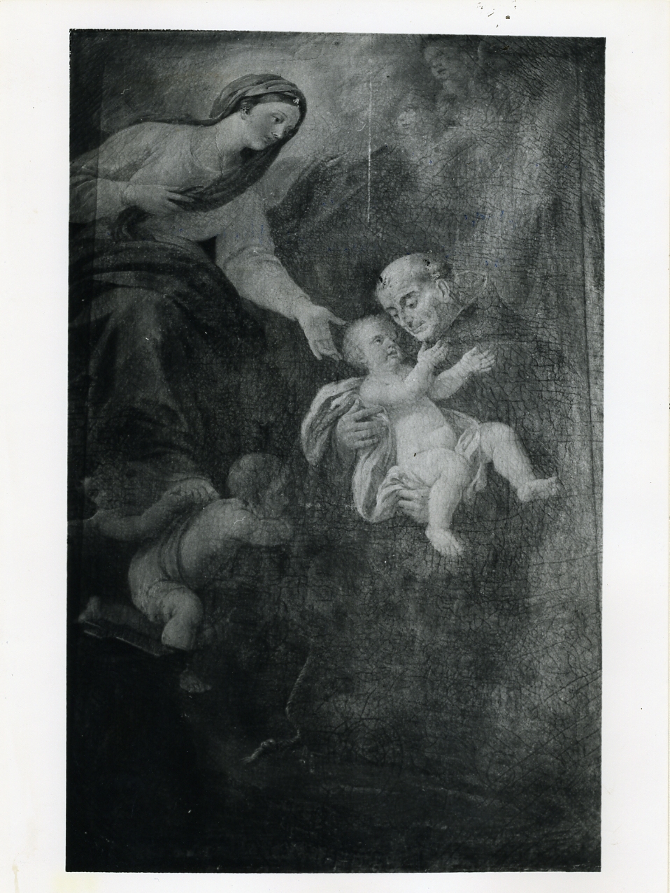 apparizione della Madonna (dipinto) - ambito campano (inizio sec. XIX)