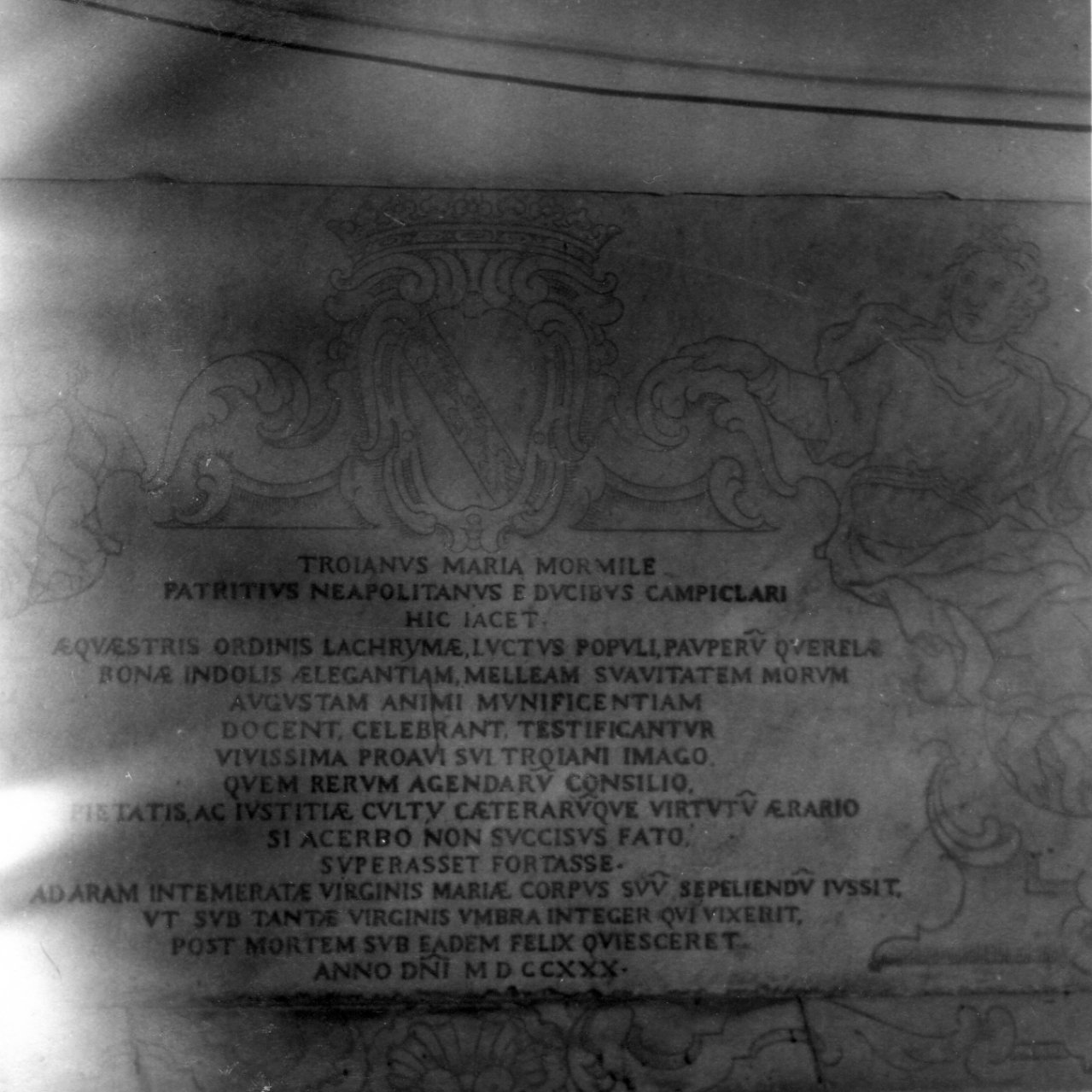 lapide tombale - bottega napoletana (sec. XVIII)