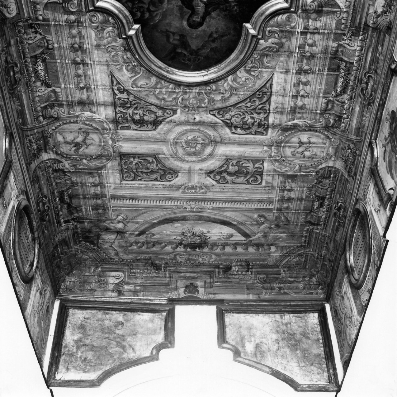 architettura illusionistica (soffitto dipinto) - ambito napoletano (seconda metà sec. XVIII)