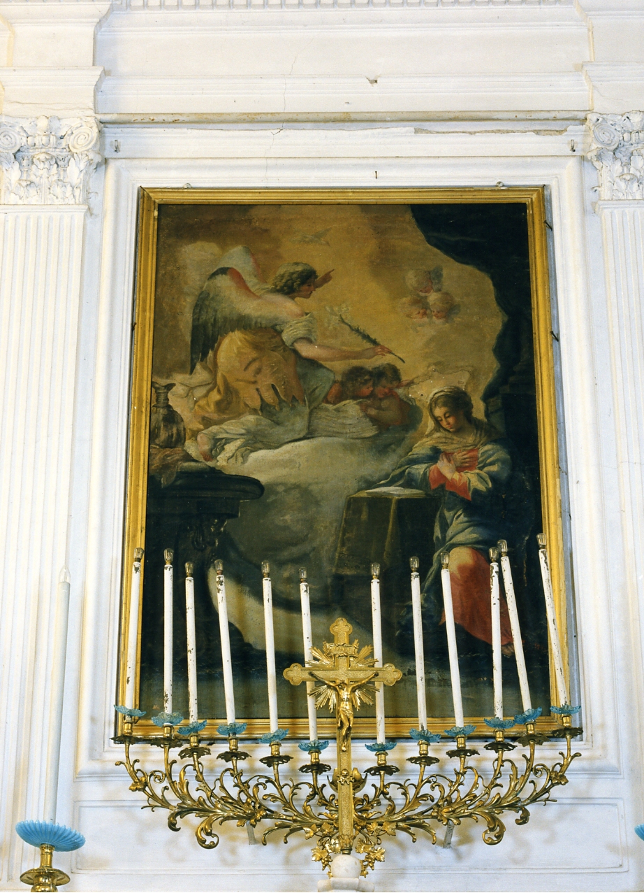 Annunciazione (dipinto) di Giordano Luca (cerchia) (prima metà sec. XVIII)