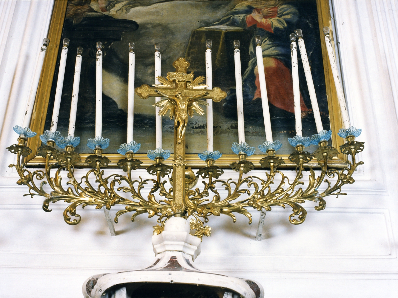 candeliere d'altare - bottega campana (fine/inizio secc. XIX/ XX)