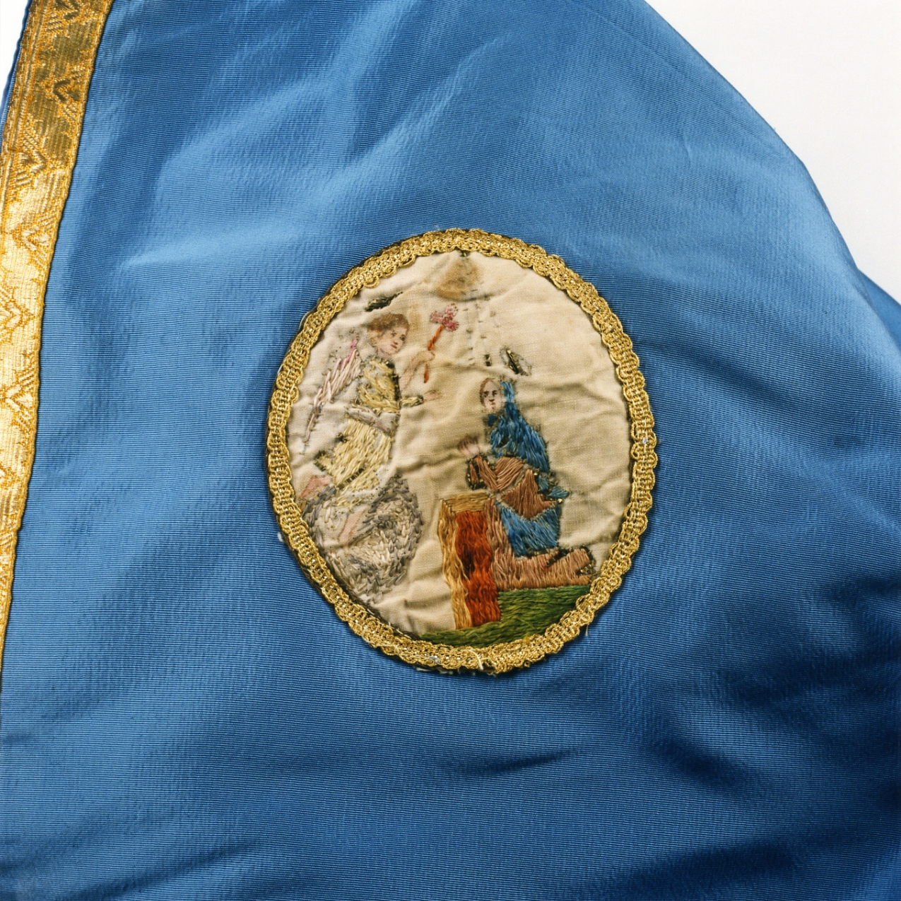 Annunciazione (decorazione a ricamo, serie) - manifattura napoletana (inizio sec. XX)