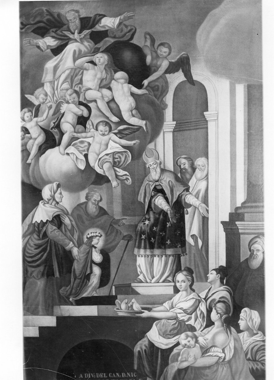 presentazione di Maria Vergine al tempio (dipinto) - ambito napoletano (seconda metà sec. XIX)