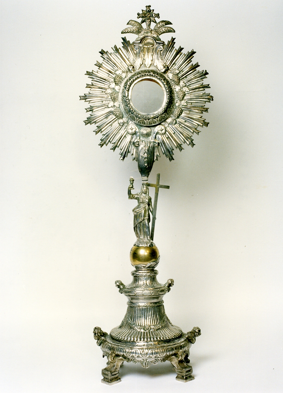 ostensorio - a raggiera di Sisino Gabriele (terzo quarto sec. XIX)