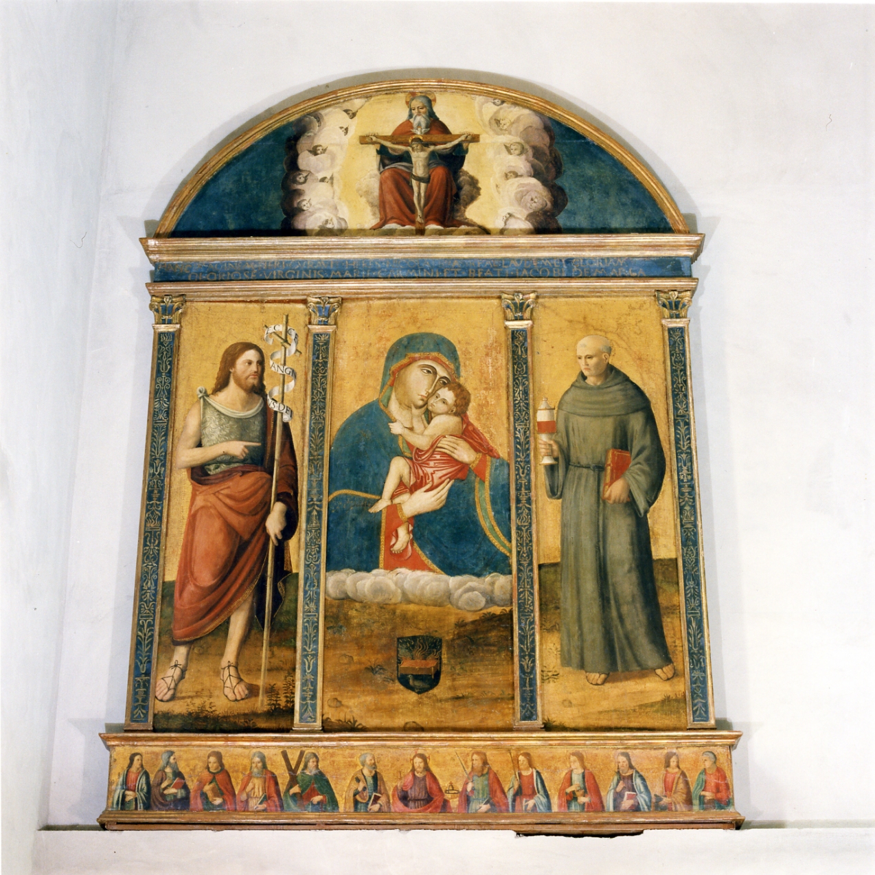 Madonna del Carmelo e santi (polittico) - ambito napoletano (ultimo quarto sec. XV)
