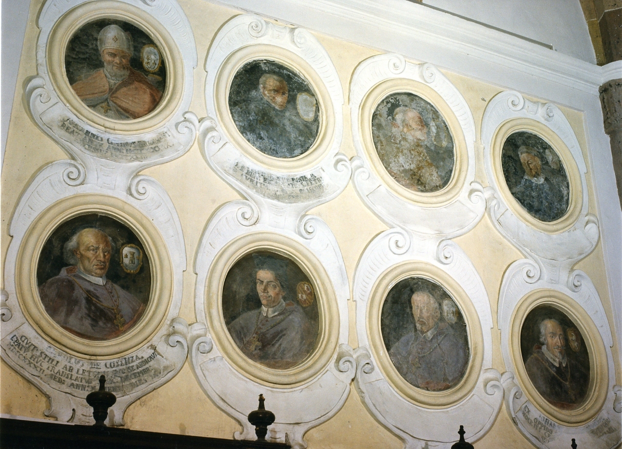 ritratto di ecclesiastico (decorazione pittorica) di Palumbo Francesco (sec. XVIII)