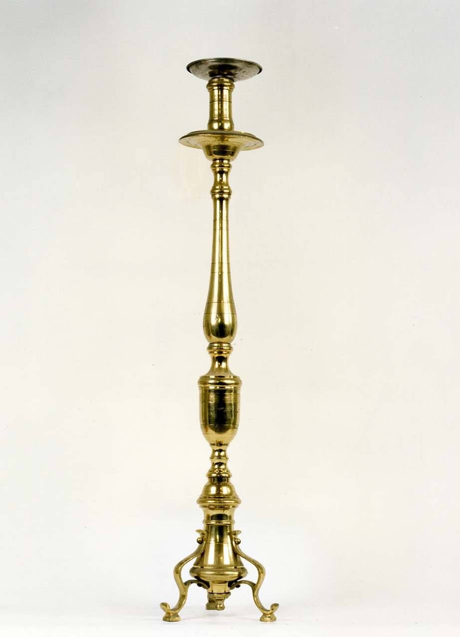 candeliere d'altare, serie - bottega campana (fine sec. XIX)