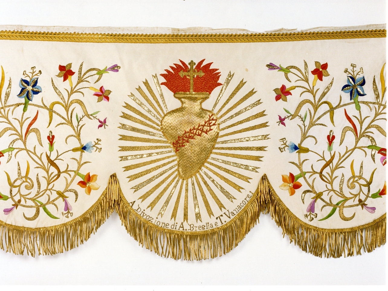 Sacro Cuore di Gesù (tovaglia d'altare) - manifattura napoletana (secondo quarto sec. XX)