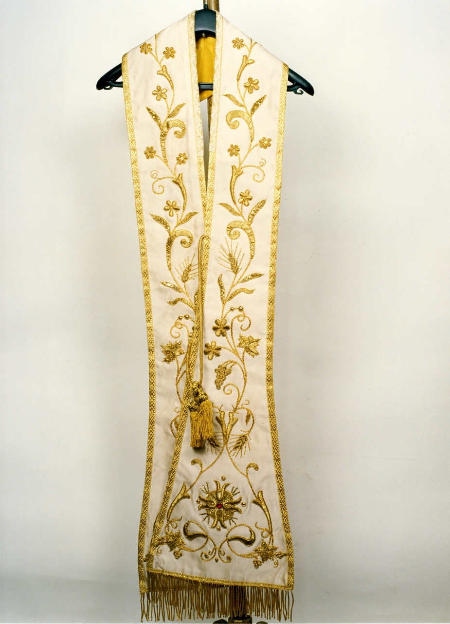 stola, elemento d'insieme - manifattura campana (inizio sec. XX)