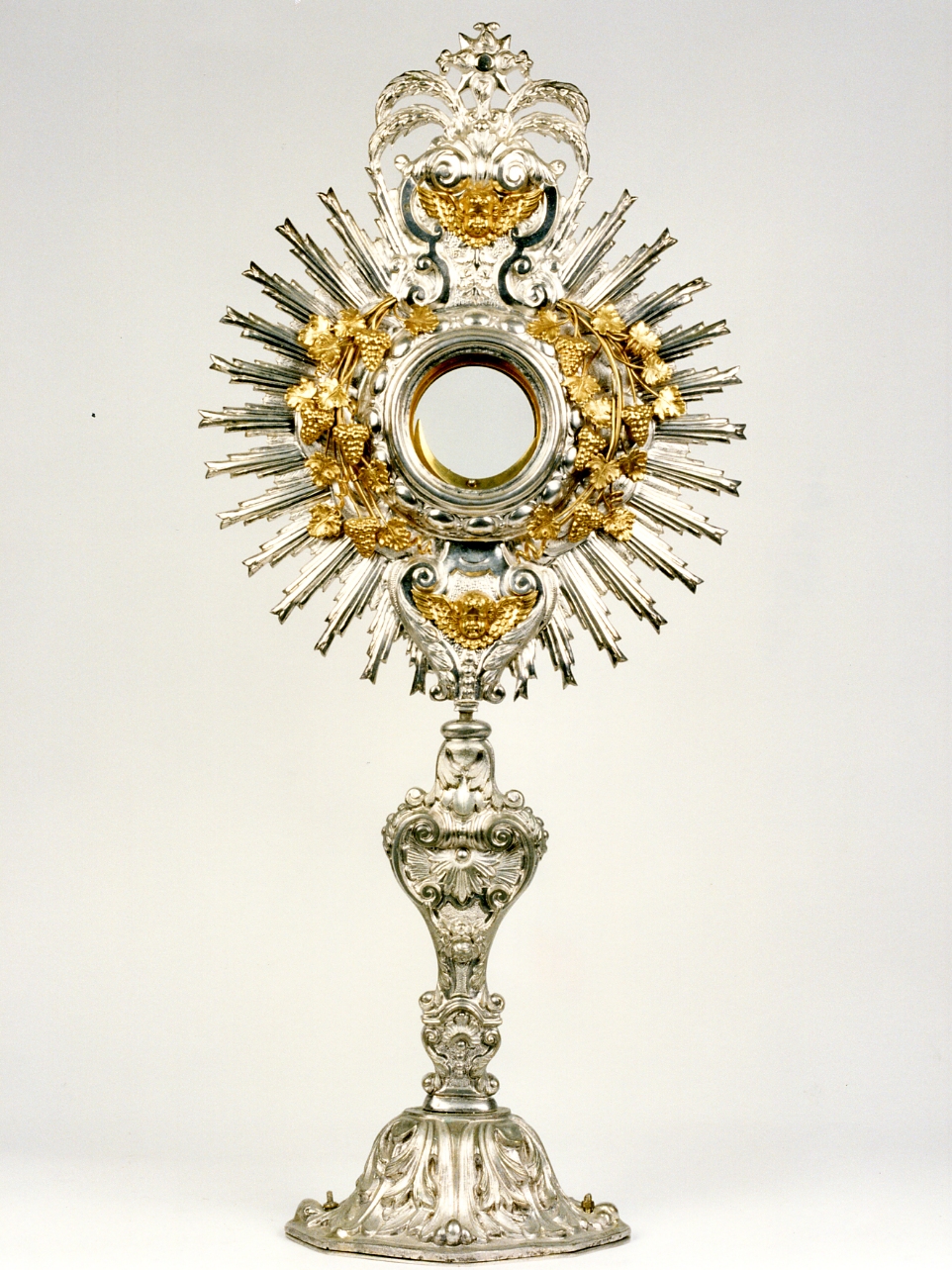 ostensorio - a raggiera - bottega napoletana (fine/inizio secc. XIX/ XX)