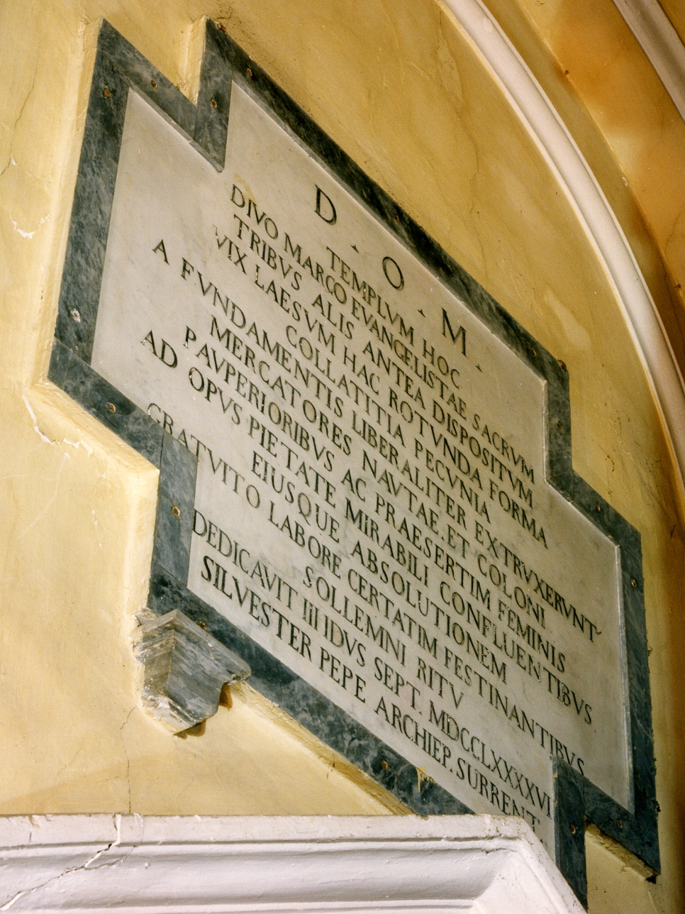 lapide documentaria - bottega campana (sec. XVIII)