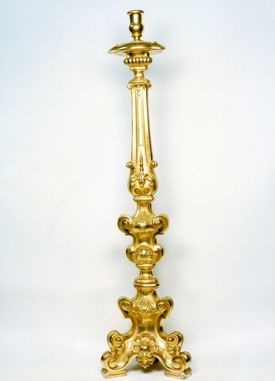 candelabro, serie - bottega napoletana (fine sec. XVIII)