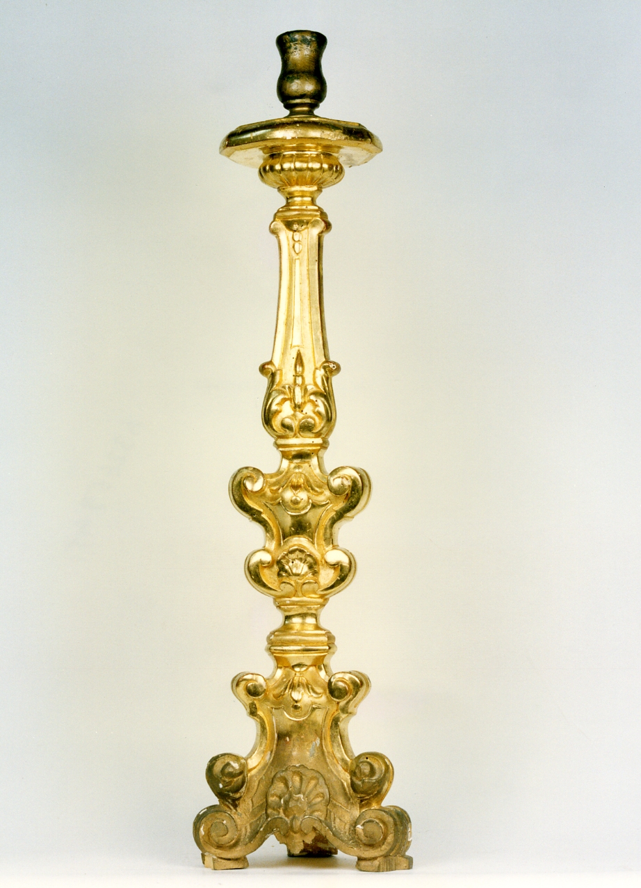 candelabro, serie - bottega napoletana (fine sec. XVIII)