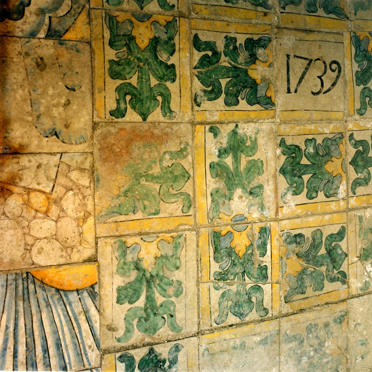 pavimento, frammento - bottega napoletana (sec. XVIII)